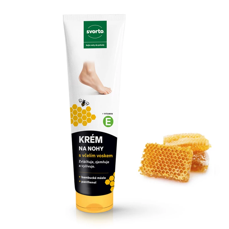 Krém na nohy s včelím voskom